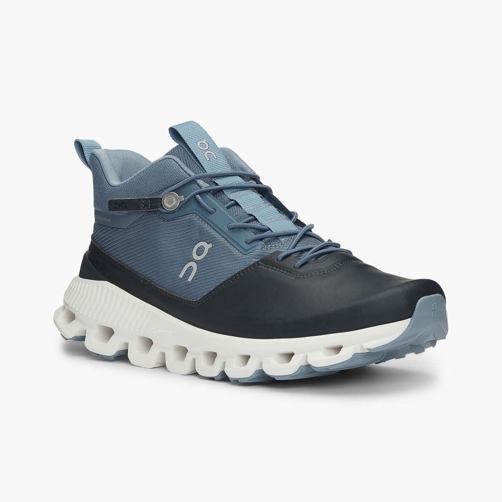 On Running Cloud Hi Women's Sneakers Blue | EGF4447AX