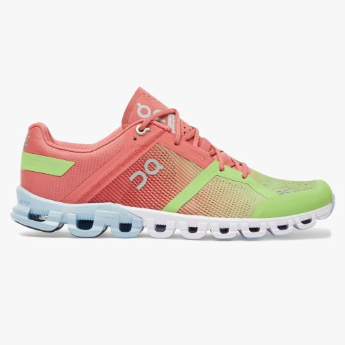 On Running Cloudflow Women's Road Running Shoes Rose Green | HBA4389CZ