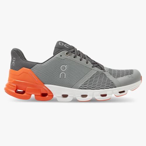 On Running Cloudflyer Men's Road Running Shoes Grey Orange | FTI6858HO