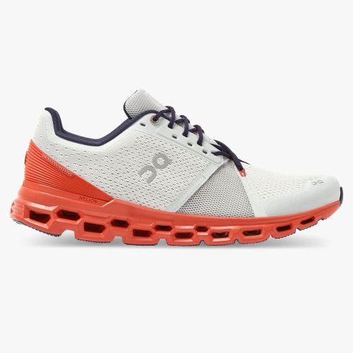 On Running Cloudstratus Men's Road Running Shoes White Coral | CHH6055JN