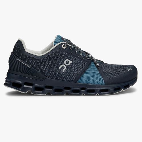 On Running Cloudstratus Women's Road Running Shoes Navy | YQN3747FG